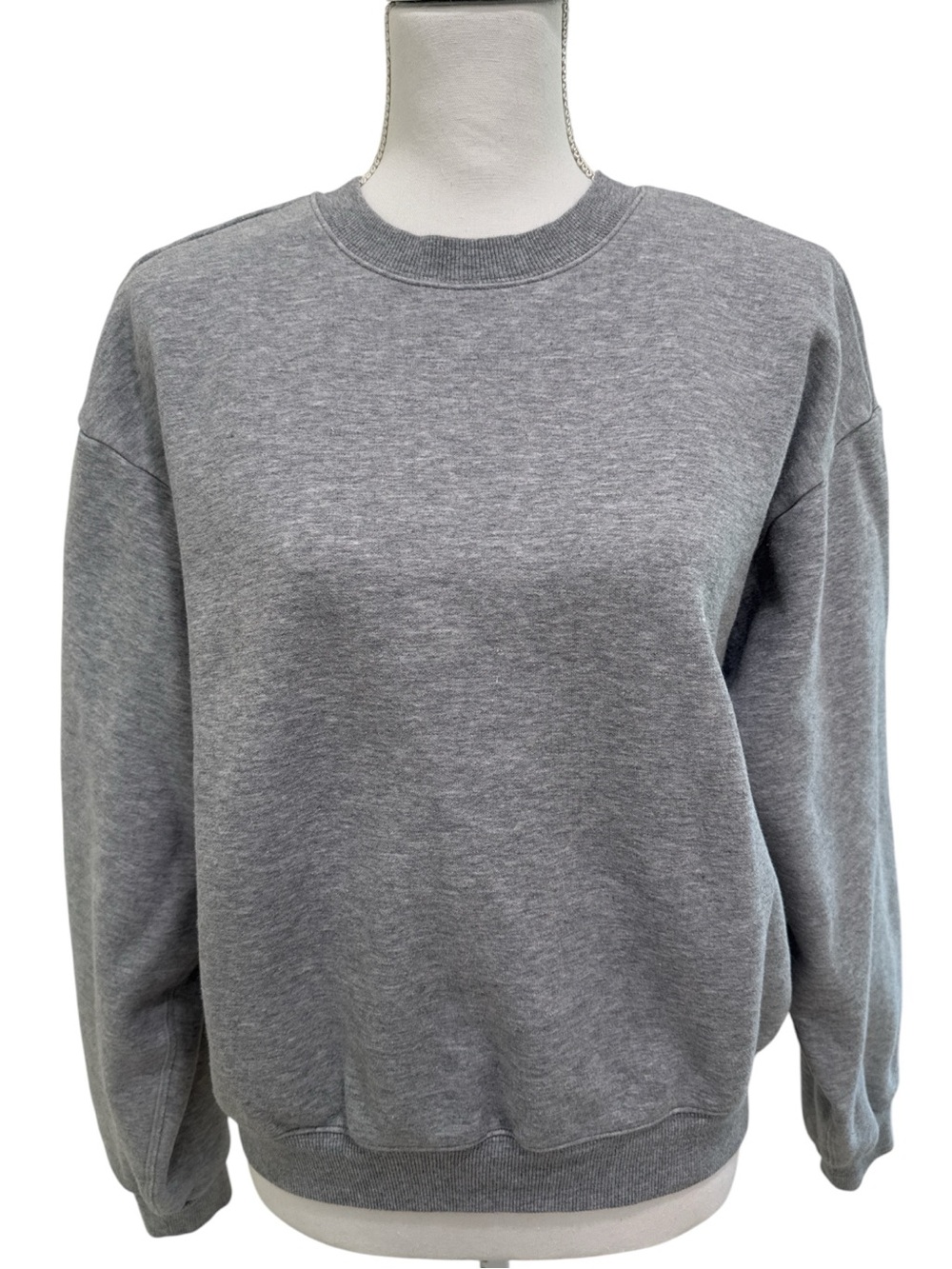 SKIMS Women’s Cotton Fleece Crewneck Sweater - Gray size Large